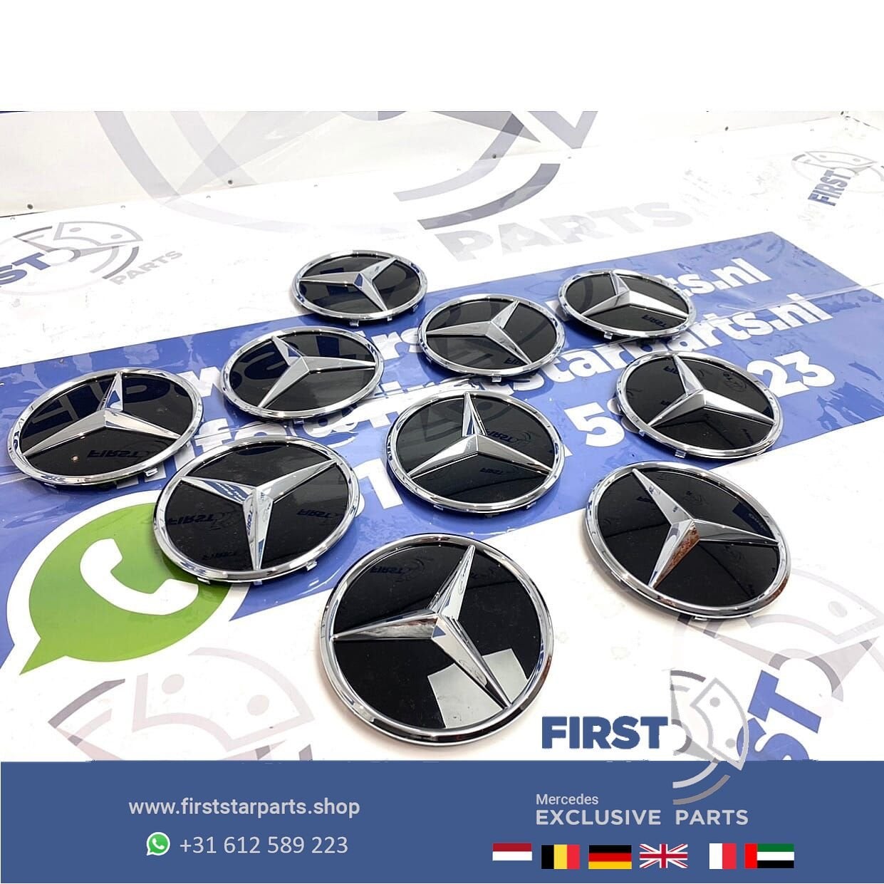 Mercedes STER LOGO EMBLEEM W177 W118 W247 H247 W205 W213 W25, Auto-onderdelen, Gebruikt, -, Ophalen of Verzenden, -