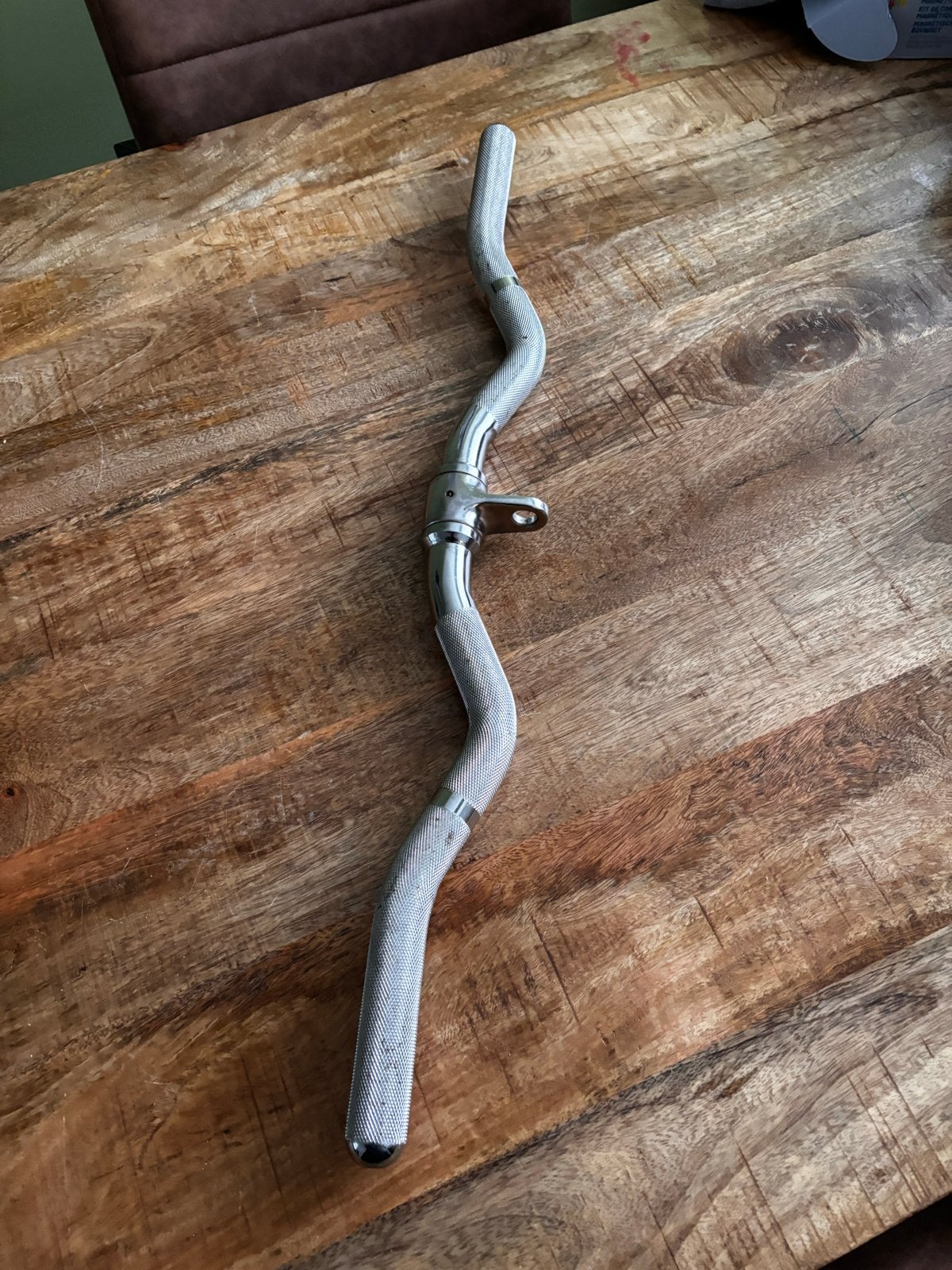 EZ Curl Bar / Curlstang voor krachttraining, Ophalen of Verzenden, Gebruikt, Armen, Halterstangen