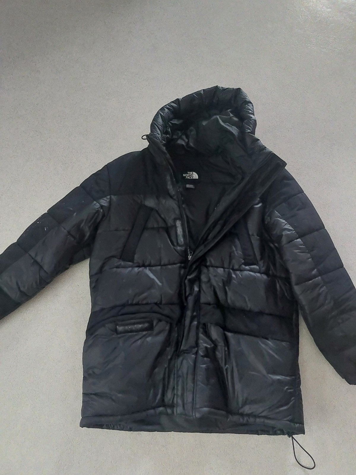 the North Face Himalayan insulated parka jacket black Maat L, Maat 52/54 (L), Verzenden, Zwart, Gedragen