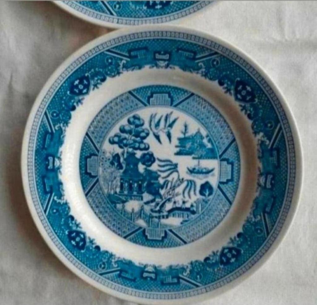 Italy Italiaanse dinerborden Terraglia blauwe Chinese pagode, Ophalen of Verzenden