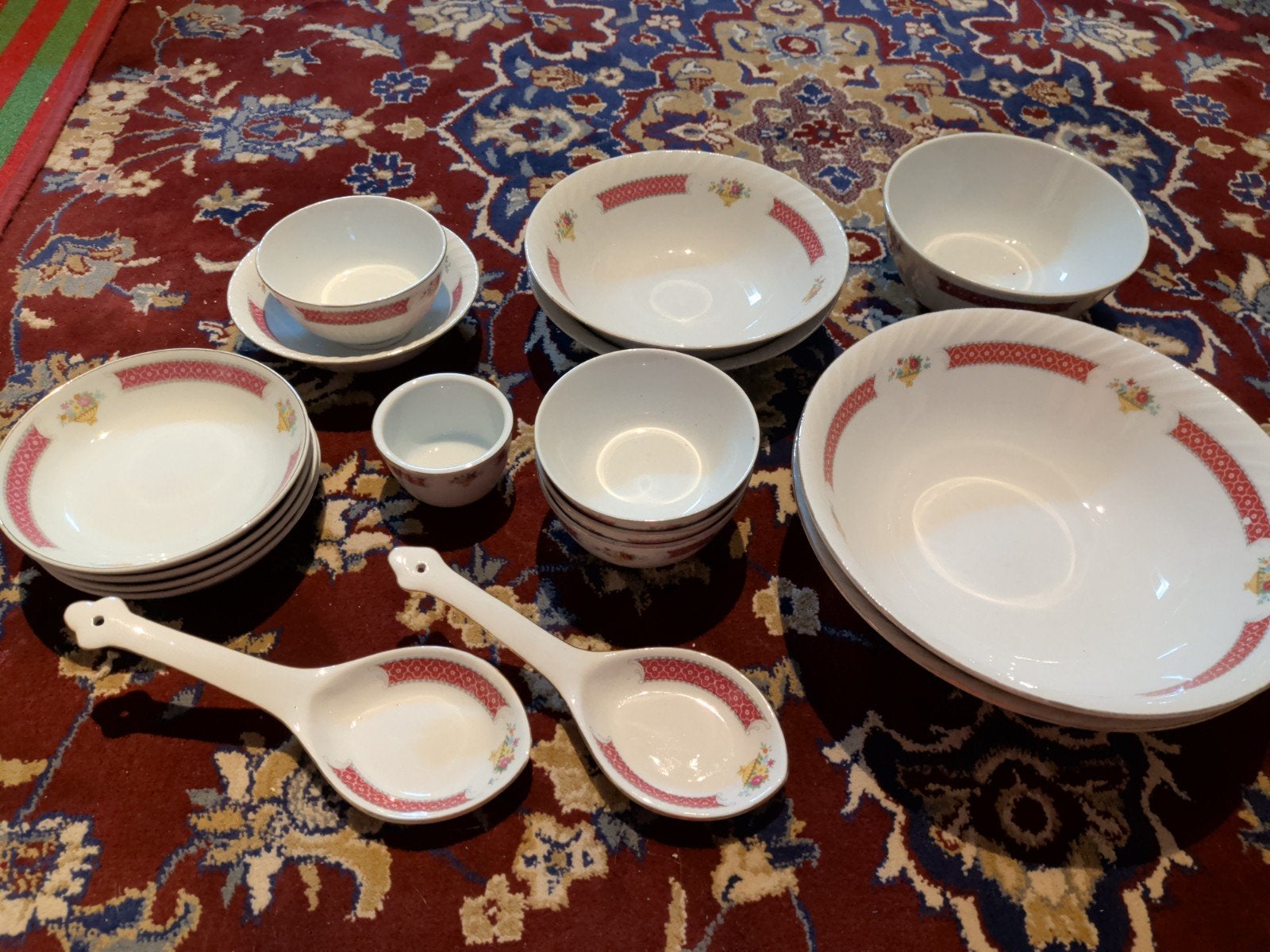 Vintage Chinees porseleinen serviesset - 12 stuks, Antiek en Kunst, Ophalen