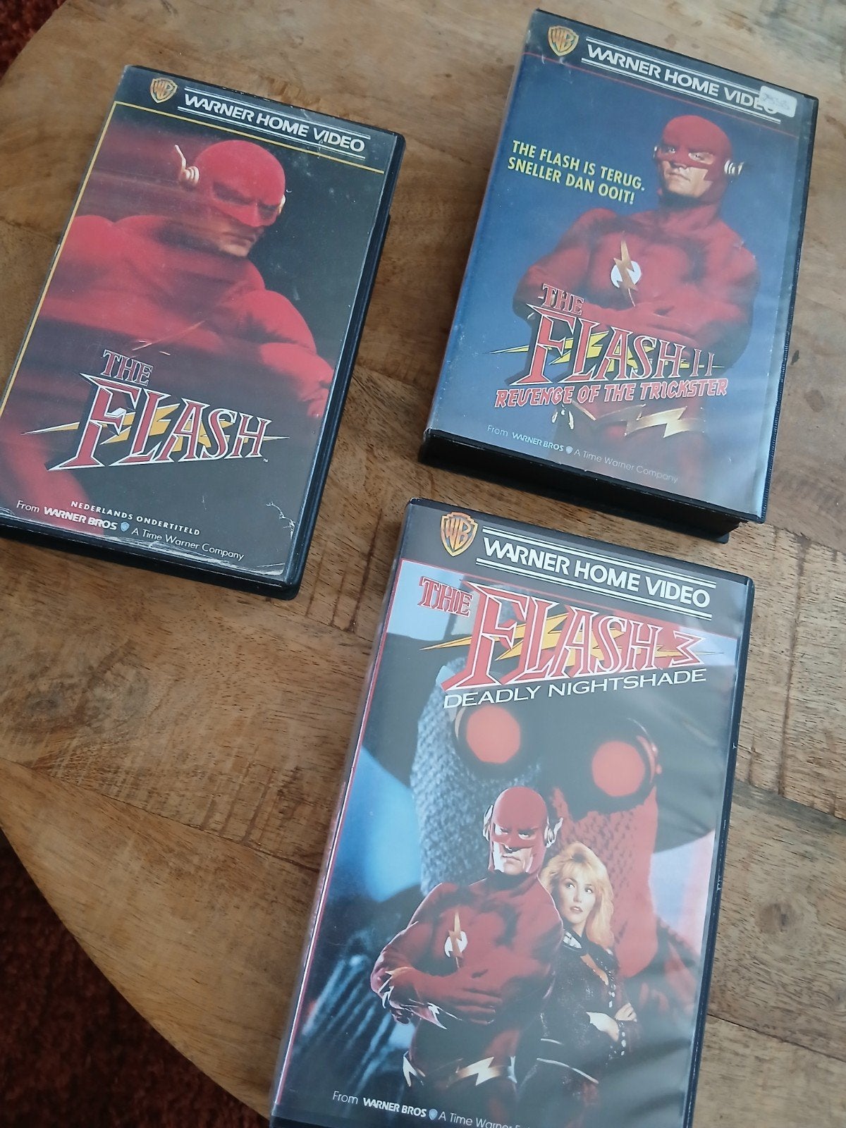 THE FLASH * VHS * DEEL 1 * 2 * 3 * EX VIDEOTHEEK RENTAL *, Vanaf 16 jaar, Ophalen of Verzenden, Gebruikt