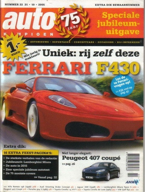 Autokampioen 22 2005 : VW Golf R32 - Peugeot 407 Coupe, Ophalen of Verzenden, Gelezen, Algemeen