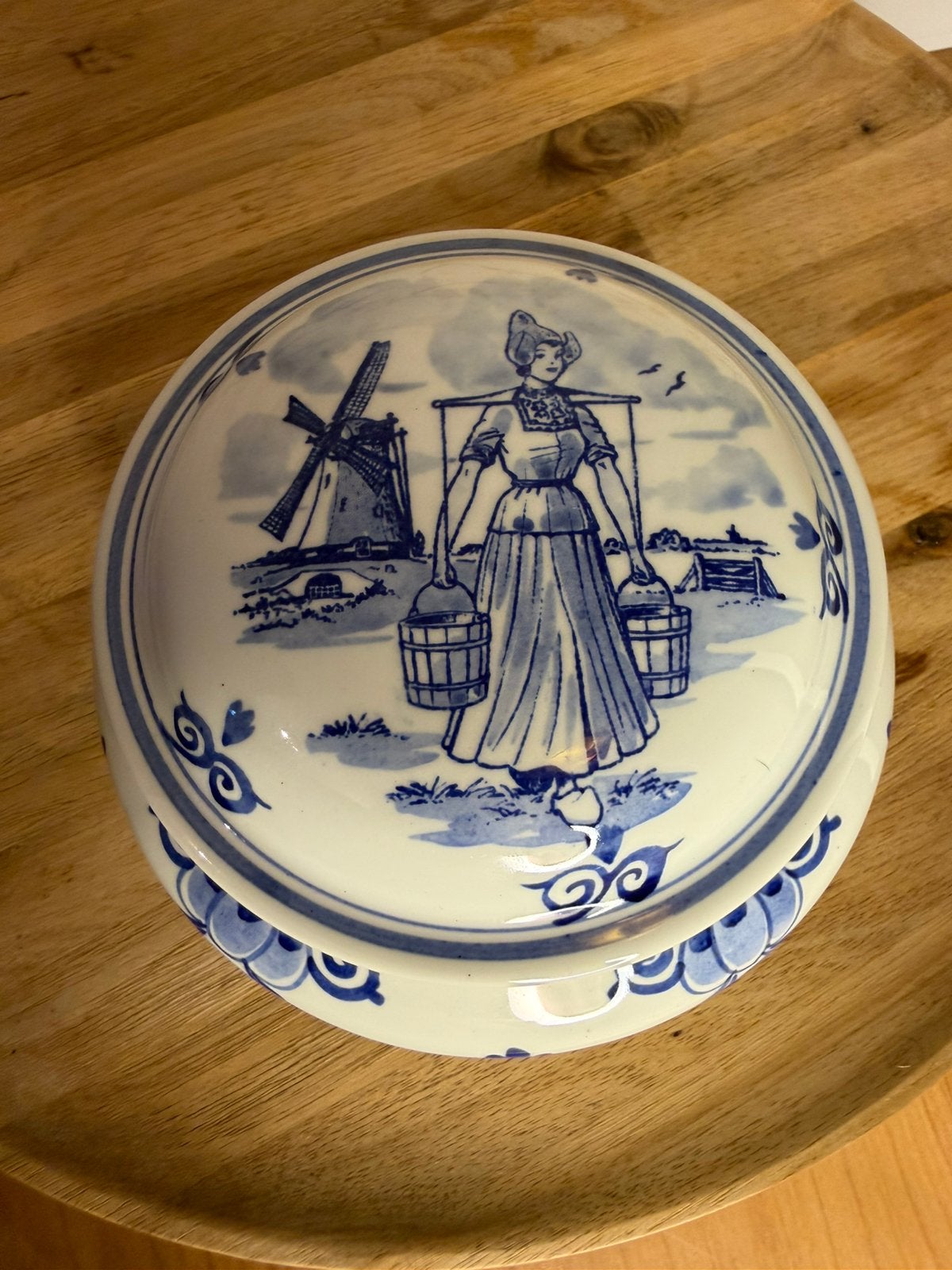 Vintage Droste Royal Goedewaagen Delfts blauwe bonbonnière, Ophalen of Verzenden