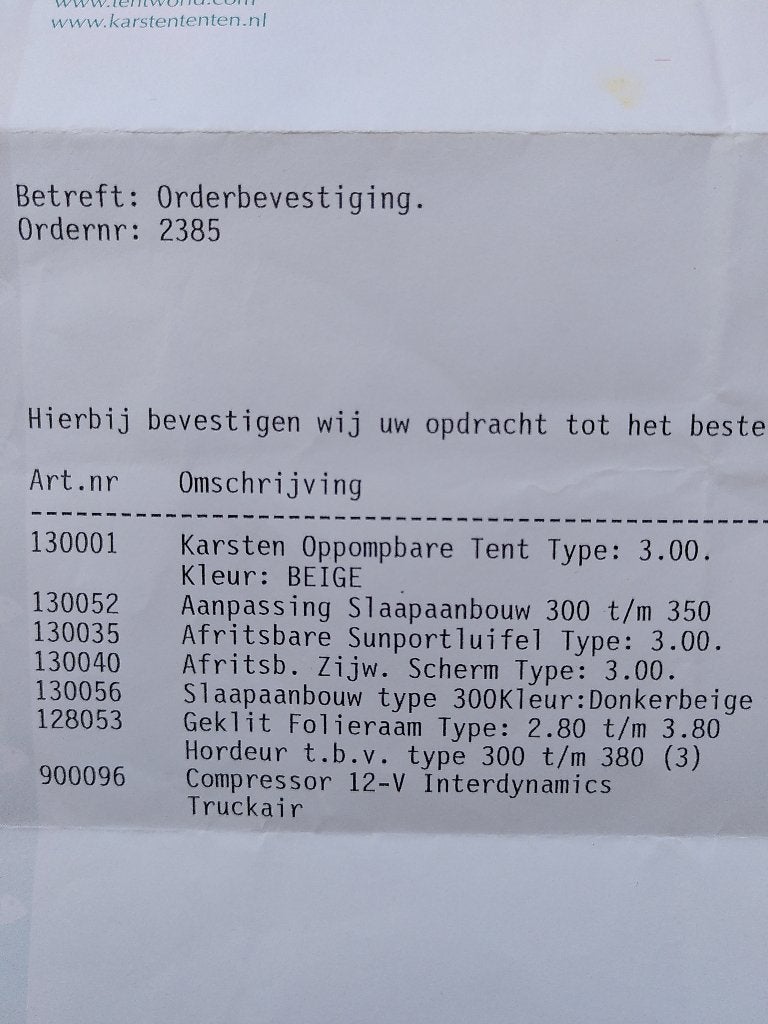 Karstentent., Caravans en Kamperen, Tenten, Ophalen, Gebruikt, Tot en met 6