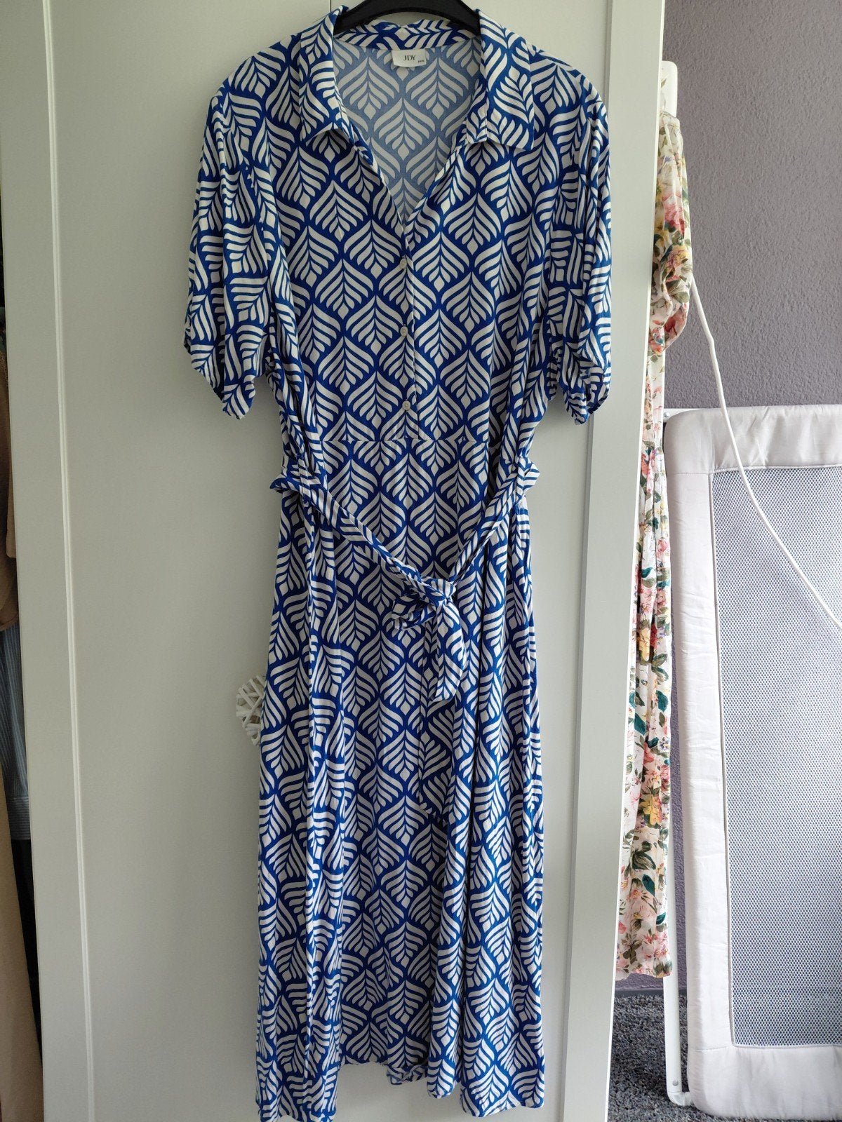 JDY Jurk met blauw-wit patroon, maat XXXL, Kleding | Dames, Blauw, Maat 46/48 (XL) of groter, Ophalen of Verzenden, Zo goed als nieuw