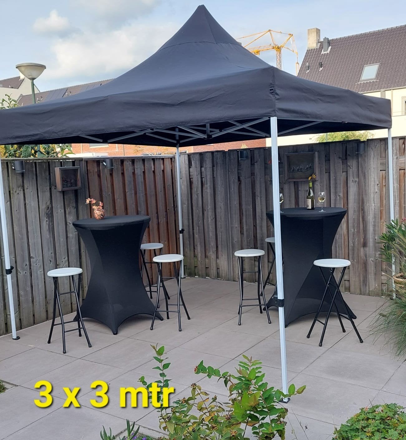 EASY-UP TENT 3X3 TE HUUR INCLUSIEF OP/AFBOUW € 40,=, Ophalen of Verzenden, Overige