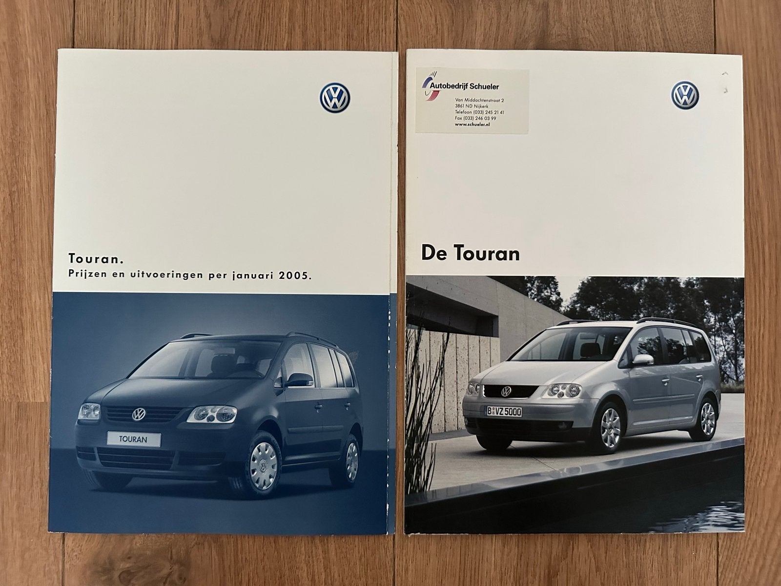 VW Touran Prijslijst en Brochure 2005, Ophalen of Verzenden, Zo goed als nieuw, Volkswagen
