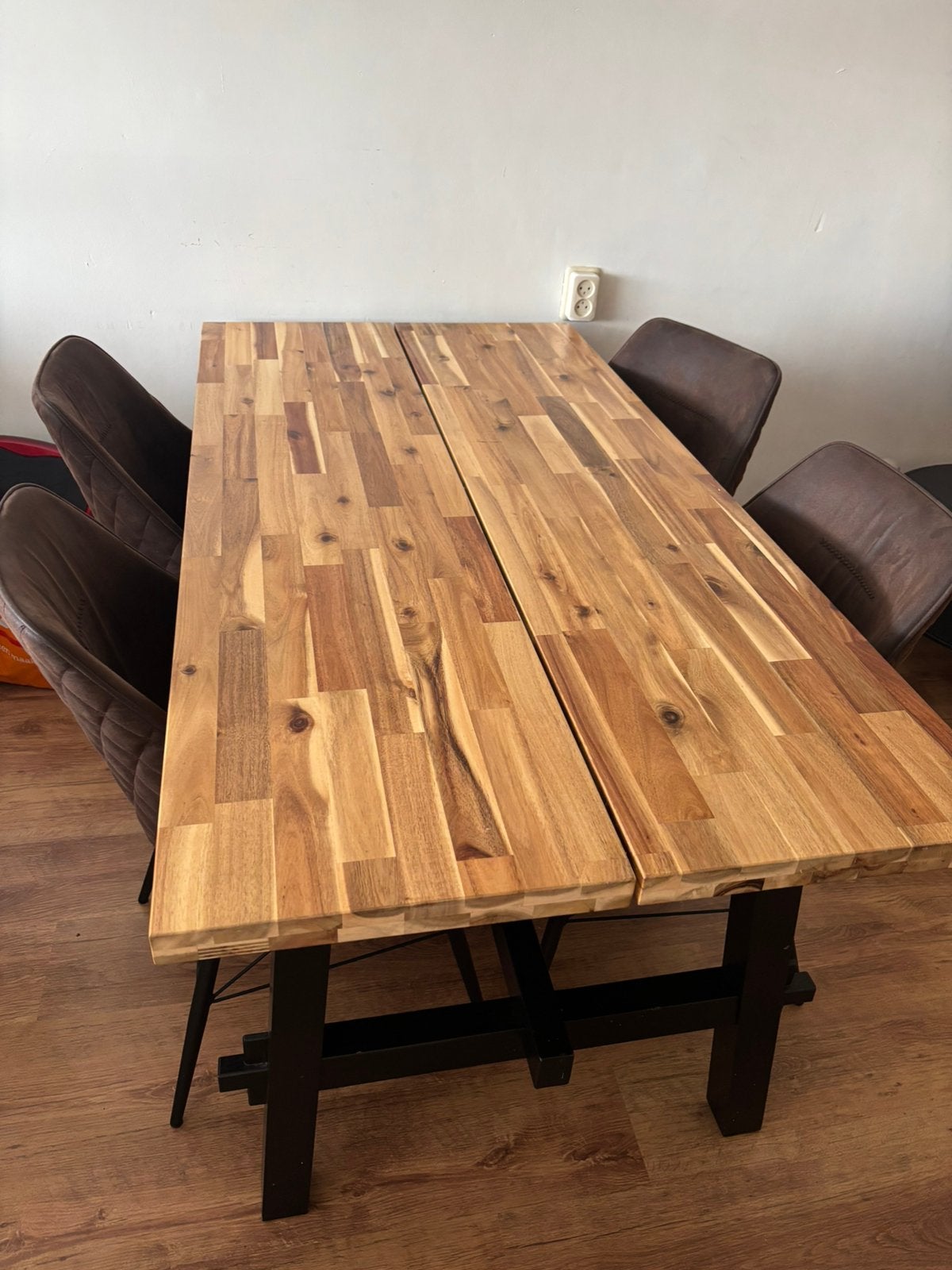 Ikea Tafel + stoelen 160x80, Ophalen of Verzenden, Zo goed als nieuw, Rechthoekig, 50 tot 100 cm