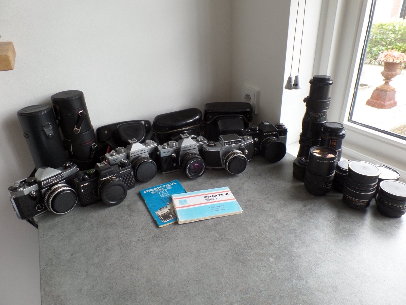 Complete Praktica, Exakta verzameling. 15 lenzen, 6 camera’s, Ophalen of Verzenden, Gebruikt, Spiegelreflex, Overige Merken