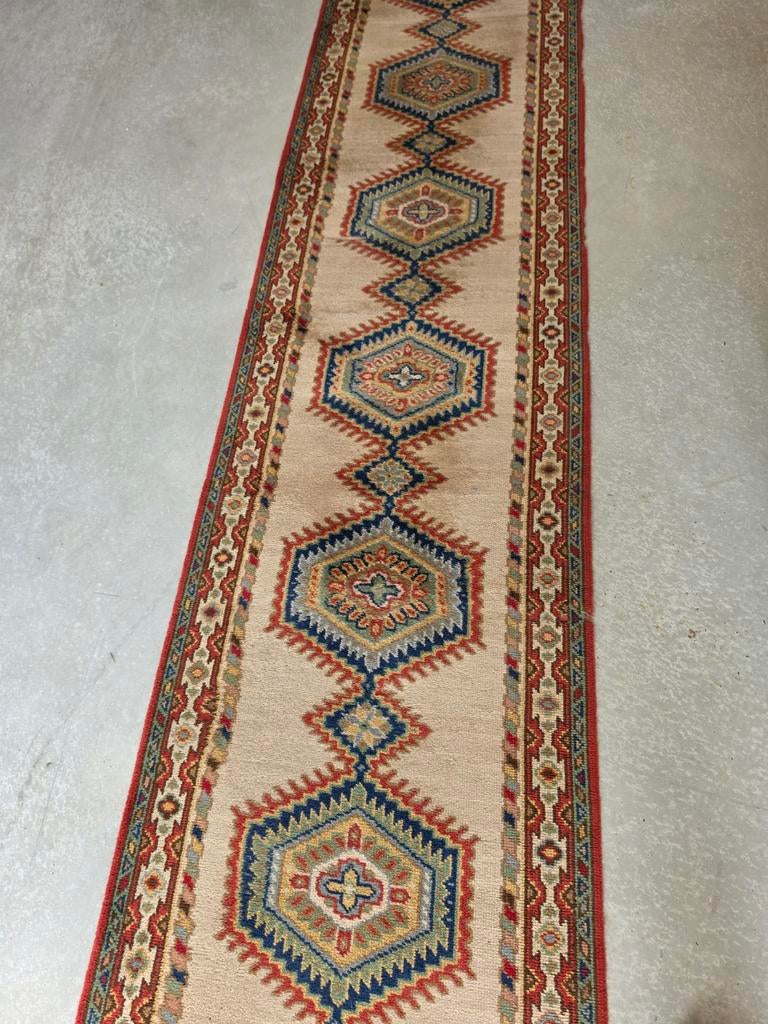 Vintage Traploper - 7 meter x 70 cm, Huis en Inrichting, Stoffering | Tapijten en Kleden, Ophalen, Gebruikt, Overige kleuren, Vintage, Klassiek, Geometrisch
