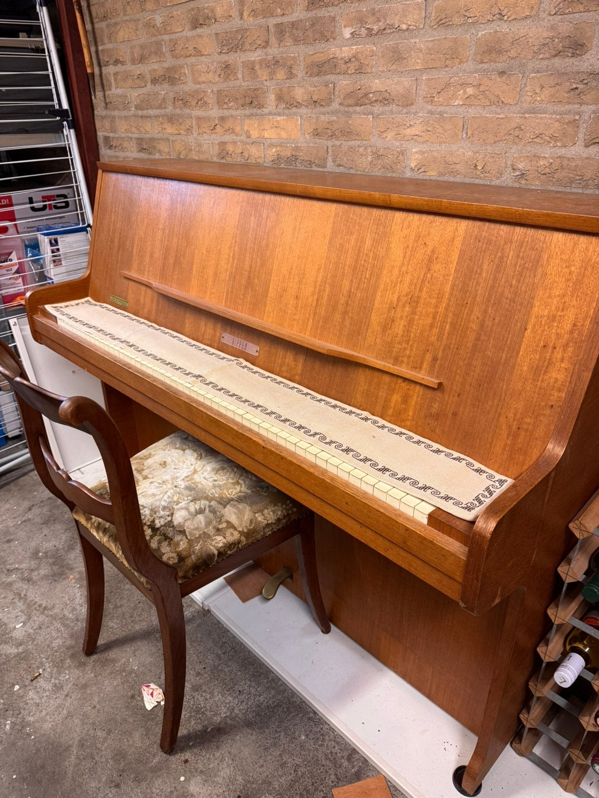 Rippen Piano - in goede staat, Ophalen, Gebruikt, Bruin, Piano