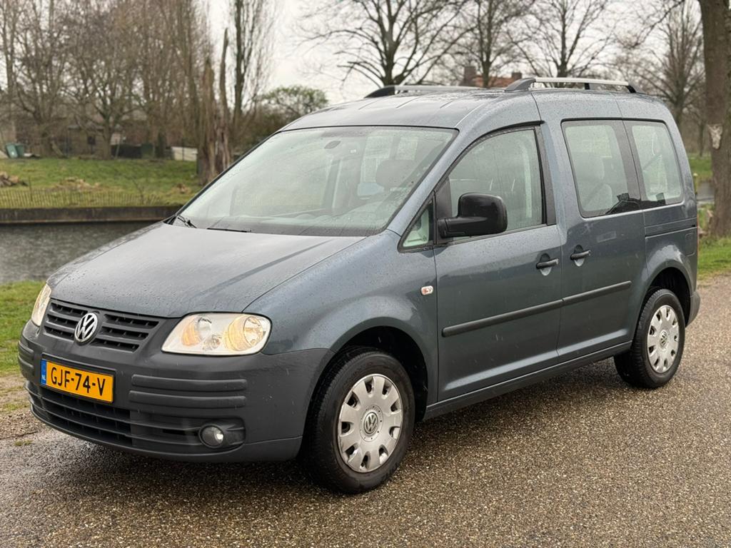 Volkswagen Caddy 1.4 16V Life 2009 Grijs|7 persoons|Airco, Auto's, Bestelauto's, Bedrijf, Airbags, Airconditioning, Boordcomputer