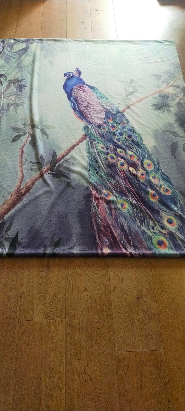 Wandkleed Pauw - 130x170 cm - Decoratief Textiel, Gebruikt, Oosters, Meerkleurig, Ophalen of Verzenden
