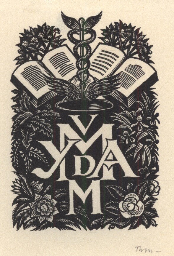 1250 Ex Libris Nederland : Thijs Mauve, 1942, Verzenden, Ex libris