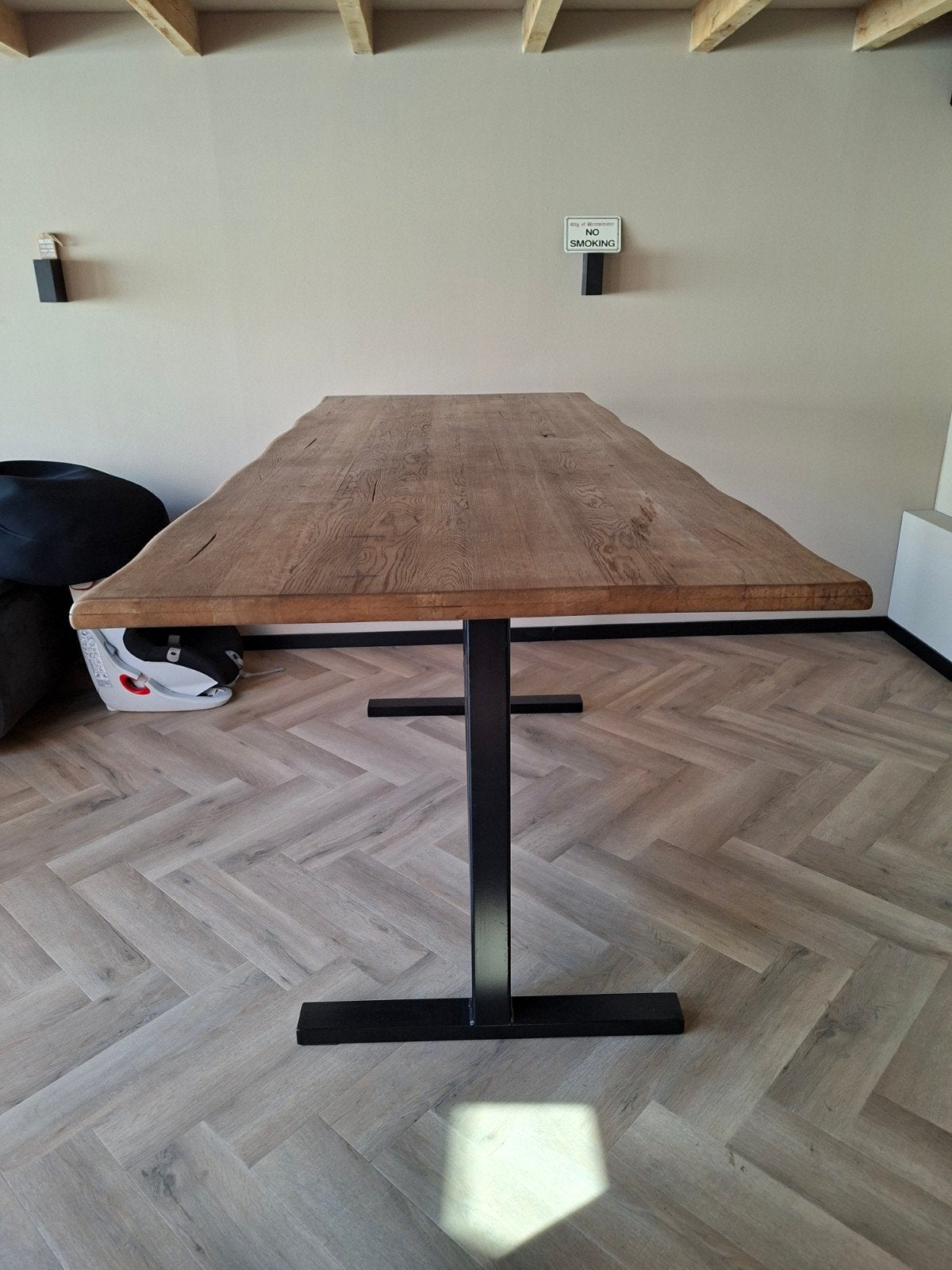 groete statafel eiken, Ophalen, 100 tot 150 cm, 200 cm of meer, Vijf personen of meer