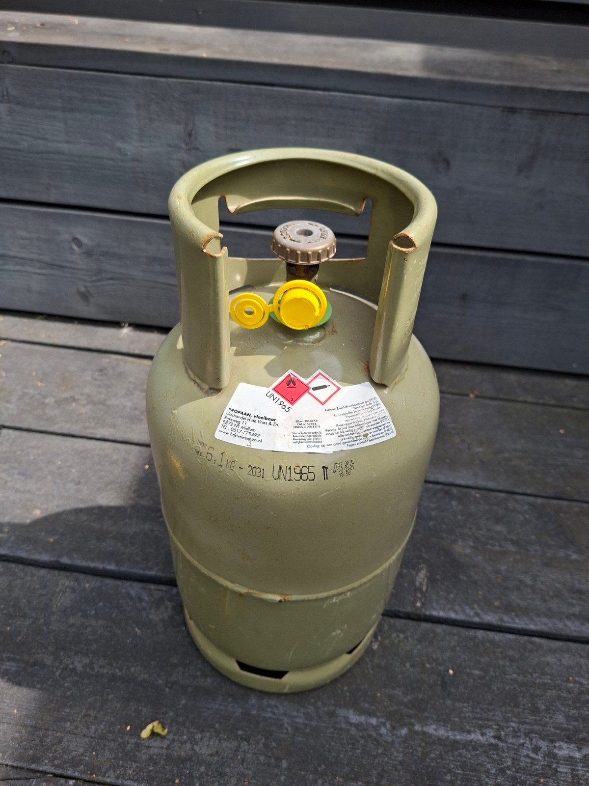 Gasfles, Ophalen