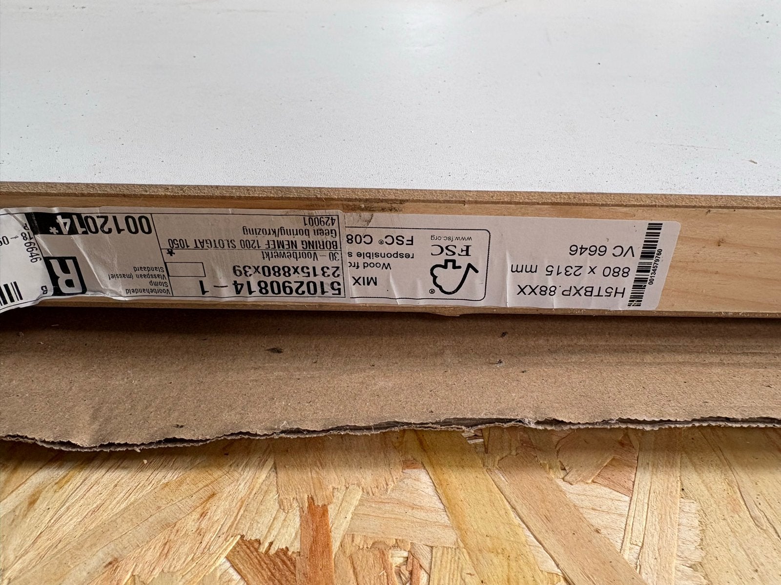 Binnendeur volspaan 880x2315 mm, Doe-het-zelf en Verbouw, Ophalen, 80 tot 100 cm, 215 cm of meer, Binnendeur