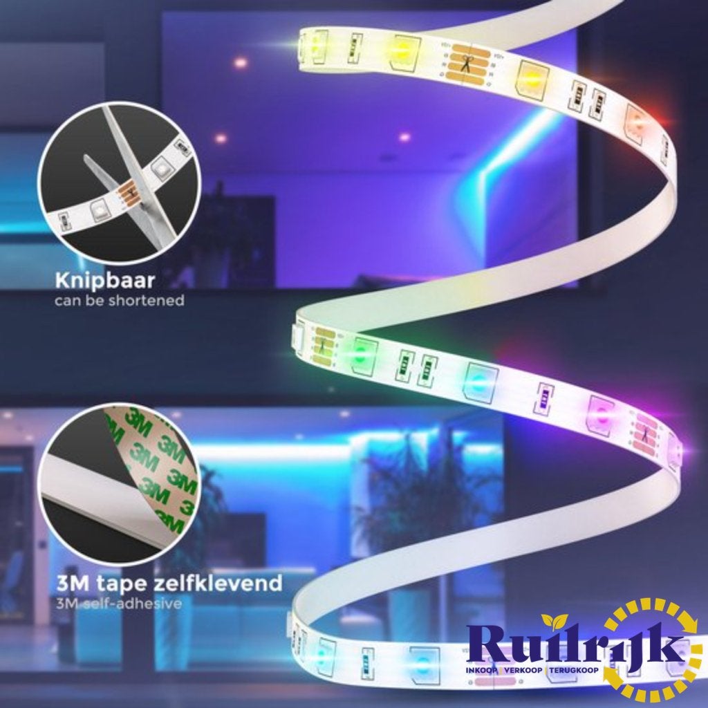 B.K. Licht RGB LED Strip 3 meter - Nieuw in doos, Ruilrijk, Nieuw, Info@ruilrijk.nl, Neerstraat 60, 6041 KD Roermond