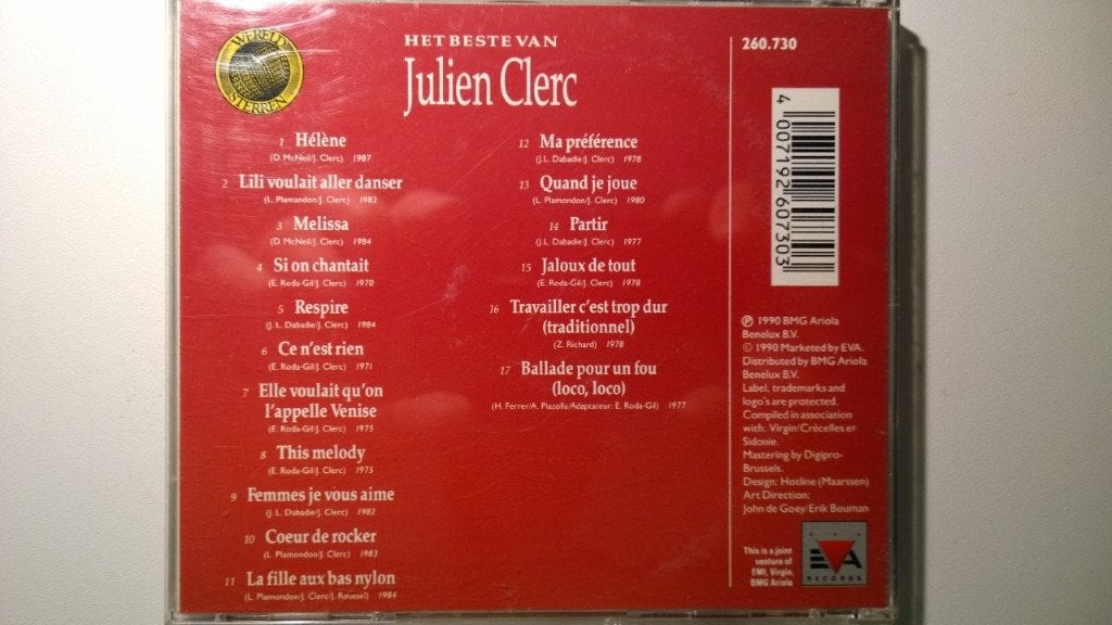 Julien Clerc - Het Beste Van Julien Clerc, Ophalen of Verzenden, Zo goed als nieuw, Album