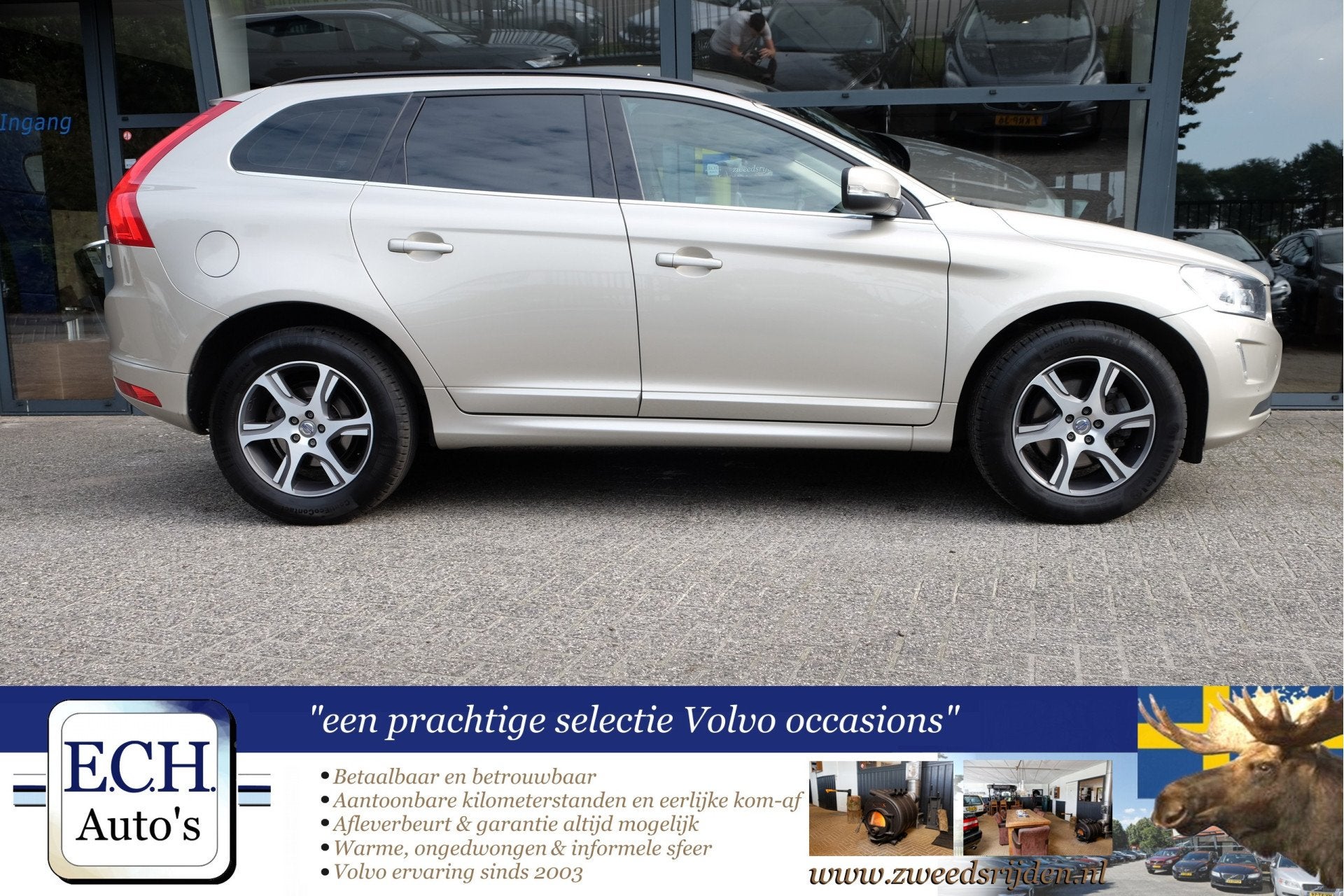 Volvo XC60 2.0 D3 Polar+, Adaptieve CC, Trekhaak, Leer, Navi, Auto's, 4 cilinders, Beige, Leder, Bedrijf