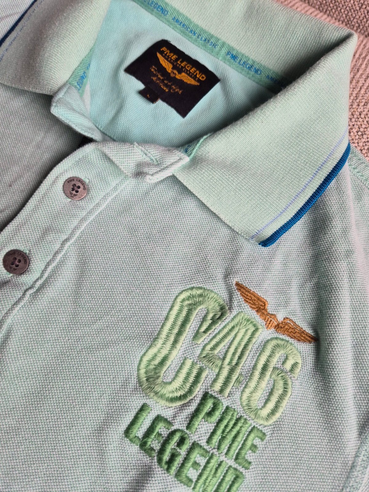 Pme Legend Pall Mall polo shirt Turquoise maat L, Kleding | Heren, Polo's, Maat 52/54 (L), Blauw, ., Ophalen of Verzenden