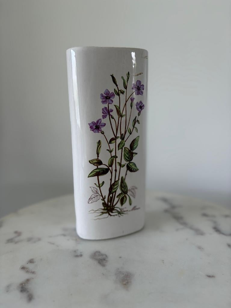 Vintage keramieken radiatorbakje met botanische print, Ophalen of Verzenden