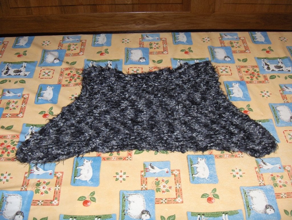 Nieuwe wijde oversized zwarte harige gebreide hes mt 128, Meisje, Trui of Vest, Handgemaakt, Nieuw