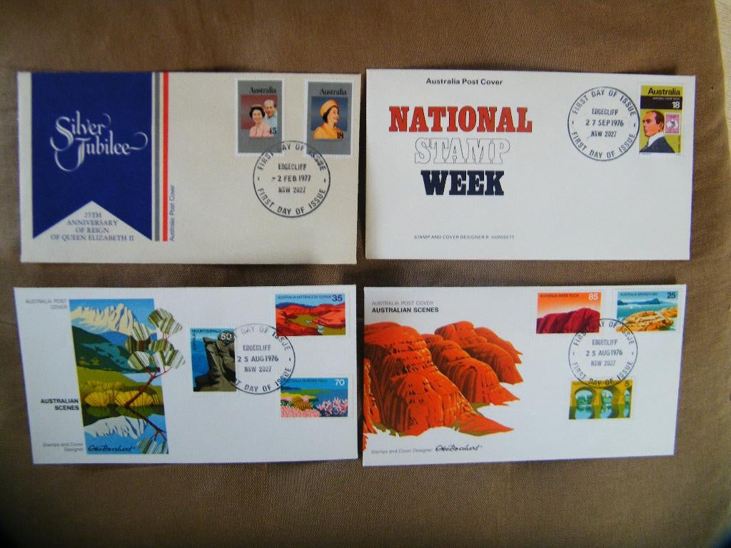 postzegels Australie, Postzegels en Munten, Brieven en Enveloppen | Buitenland, Ophalen of Verzenden, Envelop