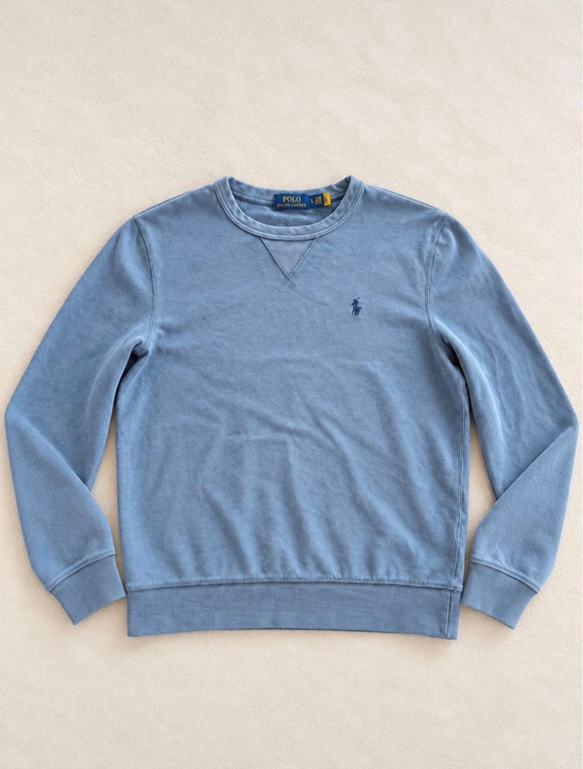 Polo Ralph Lauren Sweater Lichtblauw – Maat S – 100% Katoen, Kleding | Heren, Verzenden, Zo goed als nieuw, Maat 46 (S) of kleiner