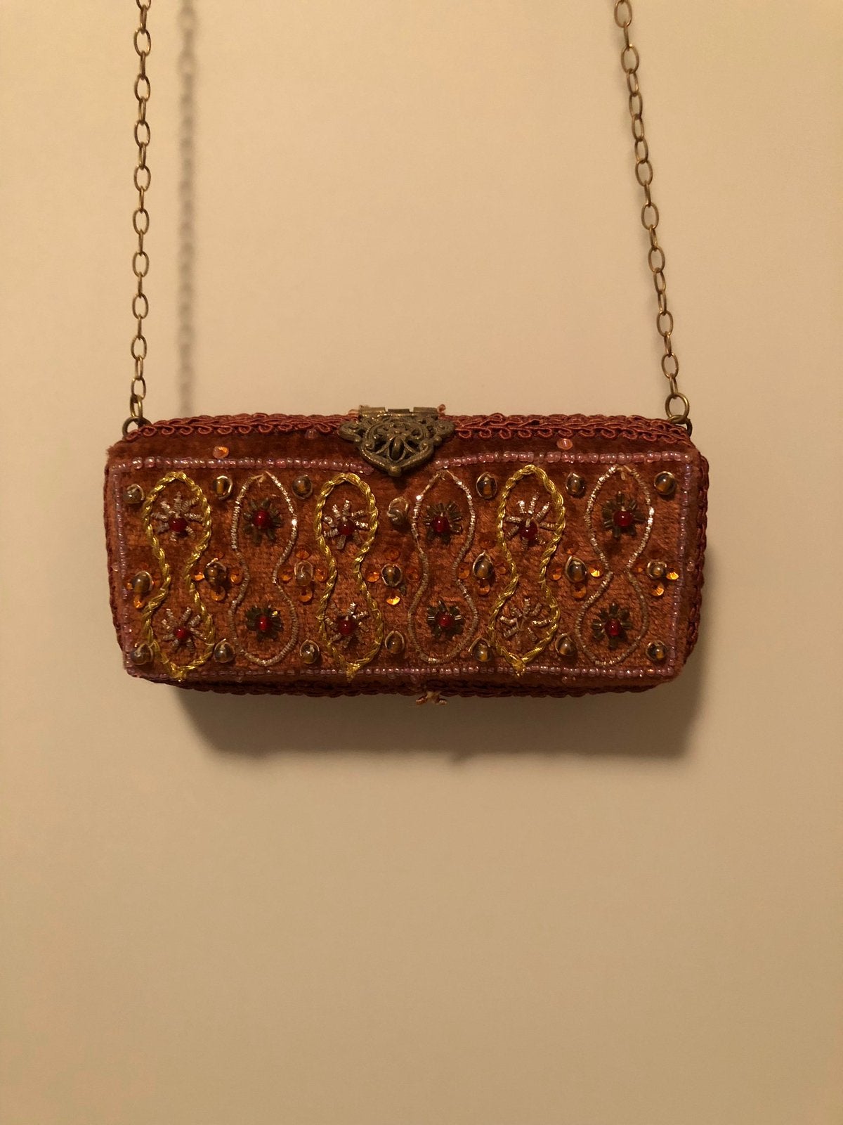 Klein tasje brocante, Sieraden, Tassen en Uiterlijk, Tassen | Damestassen, Ophalen of Verzenden, Gebruikt