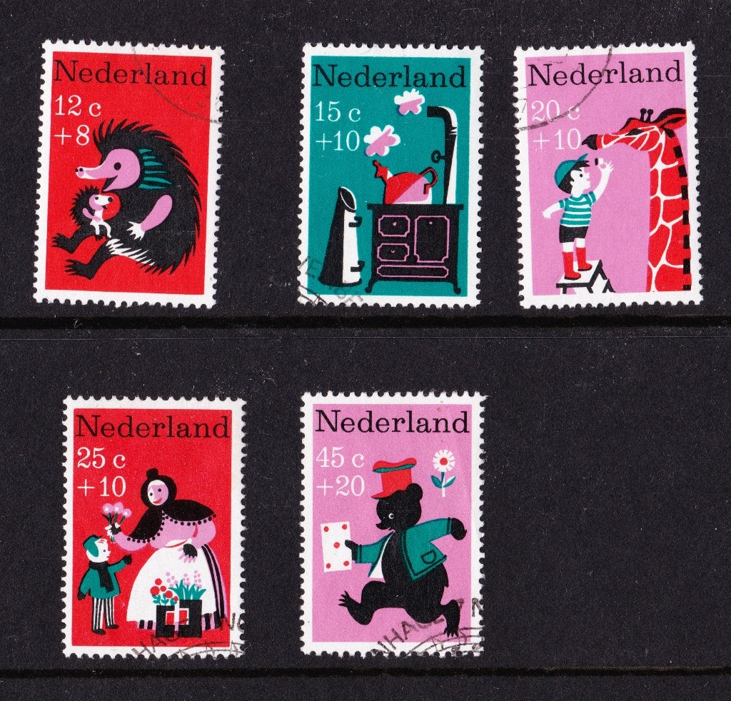 Nederland NVPH 894-898 gestempeld, Verzenden, Na 1940, Gestempeld