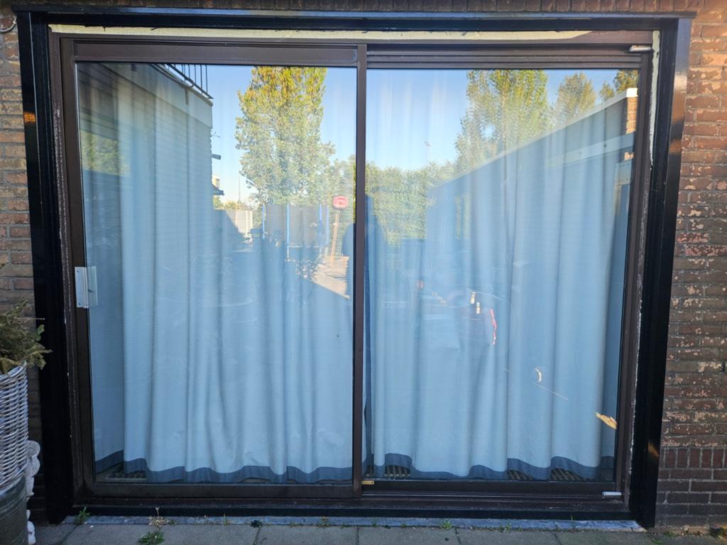 Schuifpui gezocht van max. 2.90 m breed x 2.39 m hoog, Ophalen, 225 cm of meer, Inclusief glas, Schuifpui