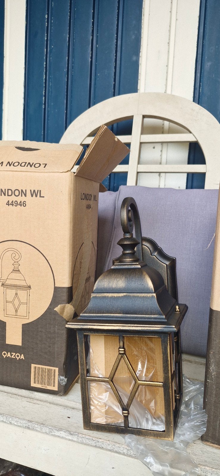 Twee nieuwe Qazqa London WL buitenwandlampen 44946, Tuin en Terras, Minder dan 50 watt, Wandlamp, Nieuw, Ophalen of Verzenden
