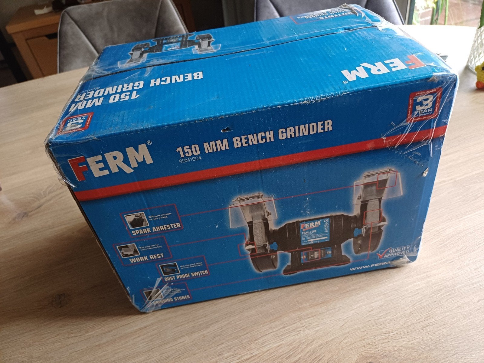 Ferm Slijpmachine/slijpsteen, Minder dan 8x, Ophalen, Overige merken, Nieuw