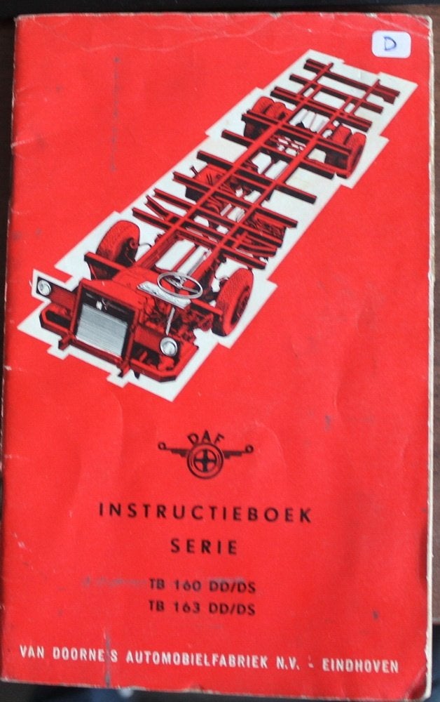 Daf touringcar instructieboekje TB 160 / 163, Auto diversen, Handleidingen en Instructieboekjes, Verzenden
