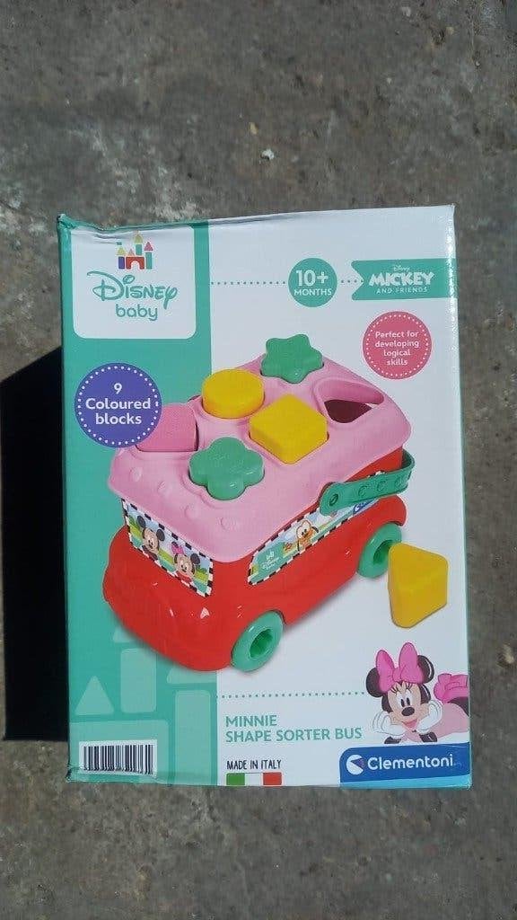 Minnie Shape Sorter Bus - Clementoni NIEUW, Ophalen of Verzenden, Nieuw, Auto, Met wieltjes