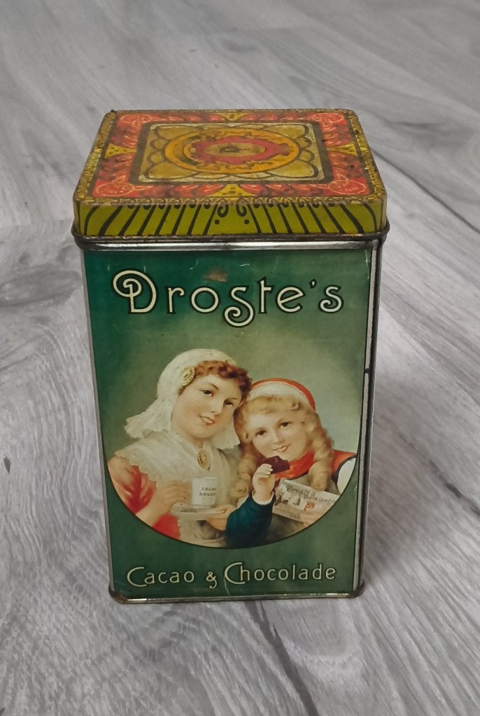 vintage cacaoblik Droste's Cacao & Chocolade, Verzamelen, Verzenden, Gebruikt, Overige, Droste
