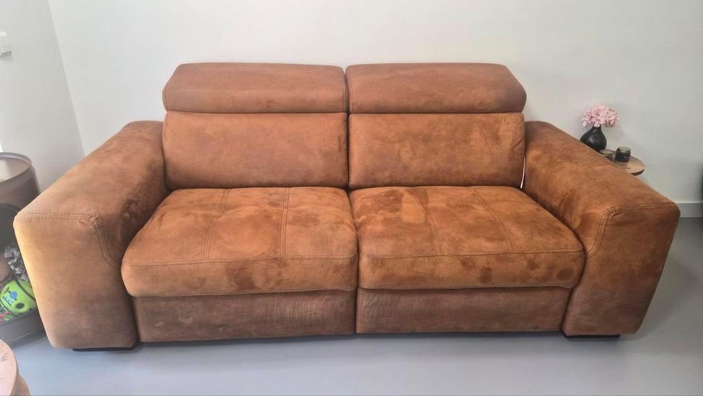 Comfortabele elektrische bank - Bruin, 2-zits, Huis en Inrichting, Ophalen, Gebruikt, 150 tot 200 cm, Tweepersoons