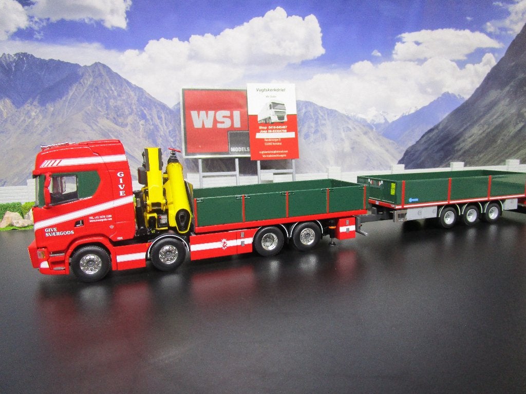 wsi 01-5069 .give.scania s highlinecs20h riged flatbed, Hobby en Vrije tijd, Ophalen of Verzenden, Nieuw, Bus of Vrachtwagen, Wsi