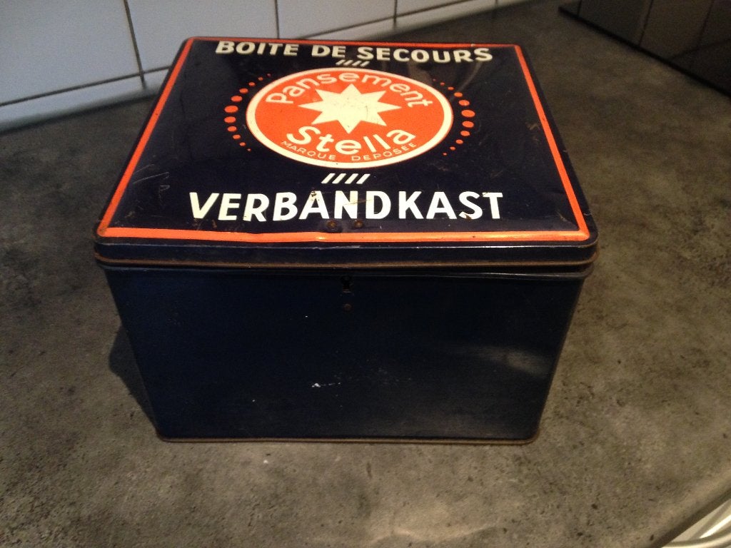 Verbandkast Pansement Stella, Belgische verbanddoos, Verzamelen, Blikken, Ophalen of Verzenden, Gebruikt, Overige, Overige merken
