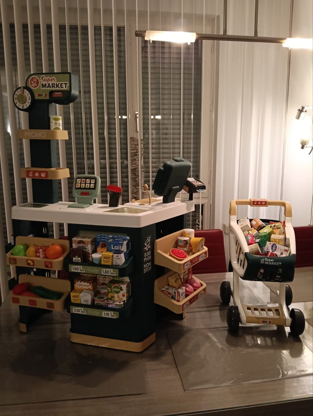 Supermarkt speelset met winkelwagentje, Ophalen, Nieuw, Jongen of Meisje