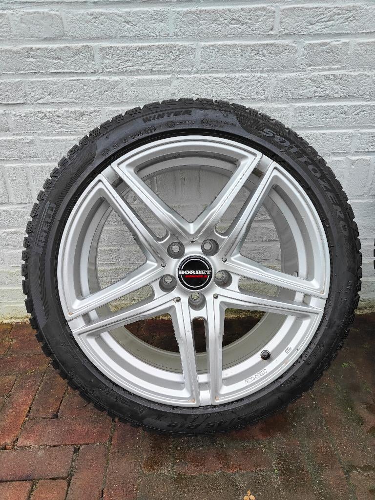 ZGAN Borbet XRT velgen + Pirelli winter sottozero 18" 5x112, Ophalen, 18 inch, Gebruikt, Banden en Velgen