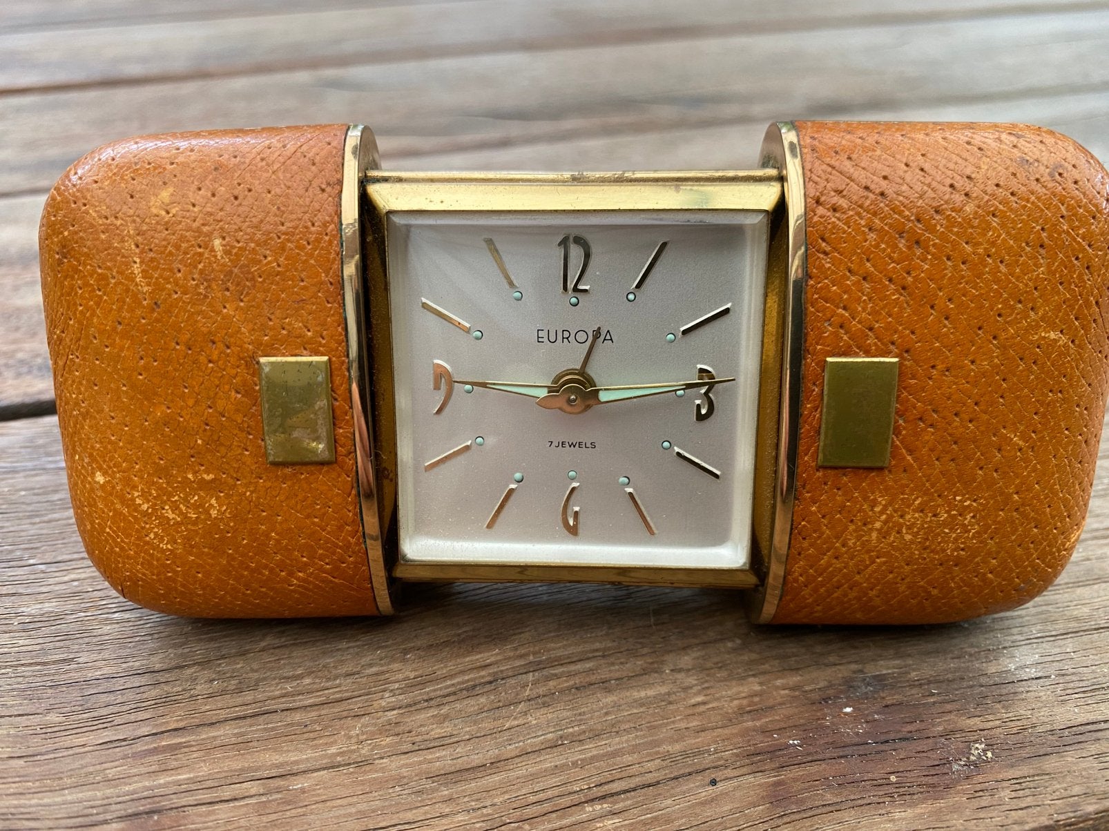 Europa 7 jewels vintage reiswekkertje, Ophalen of Verzenden, Staal, Overige merken, 1960 of later