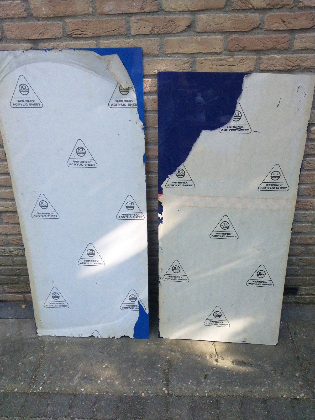 2 platen perspex, 3 mm dik, blauw en donkerblauw, Doe-het-zelf en Verbouw, Ophalen, Zo goed als nieuw, Overige materialen, Minder dan 20 mm