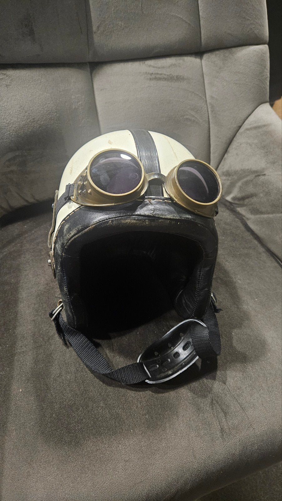 Vintage Piloten/Parachutisten- Saint Christop, Ophalen, Tweedehands, Jethelm, Overige merken