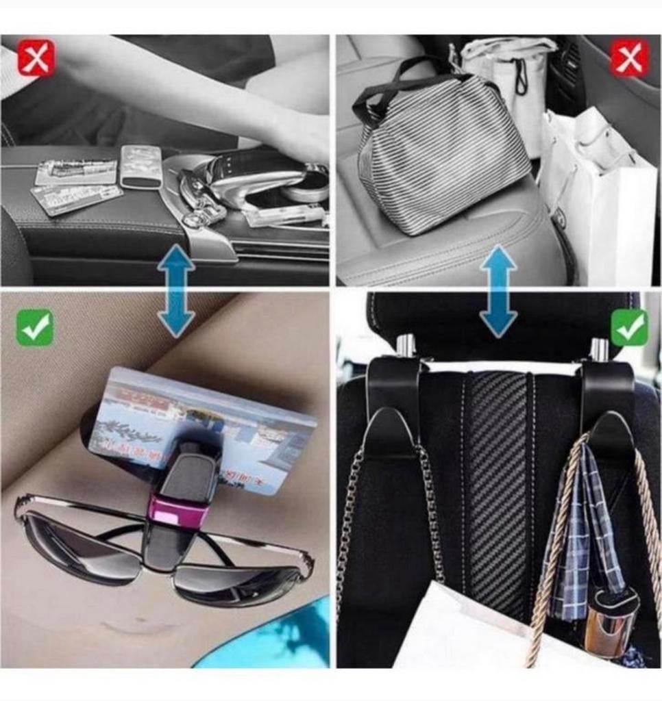 8 X auto organizer clips tassenhouder zonnebril houder pasje, Nieuw, Ophalen of Verzenden, H, H