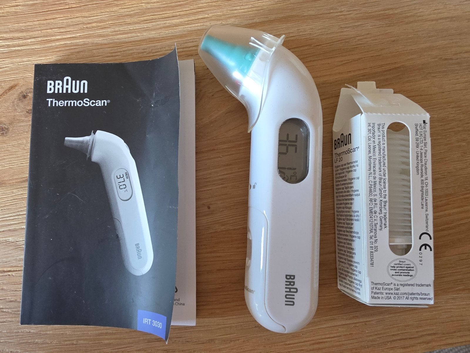 Braun ThermoScan IRT3030 oorthermometer, Ophalen of Verzenden, Gebruikt