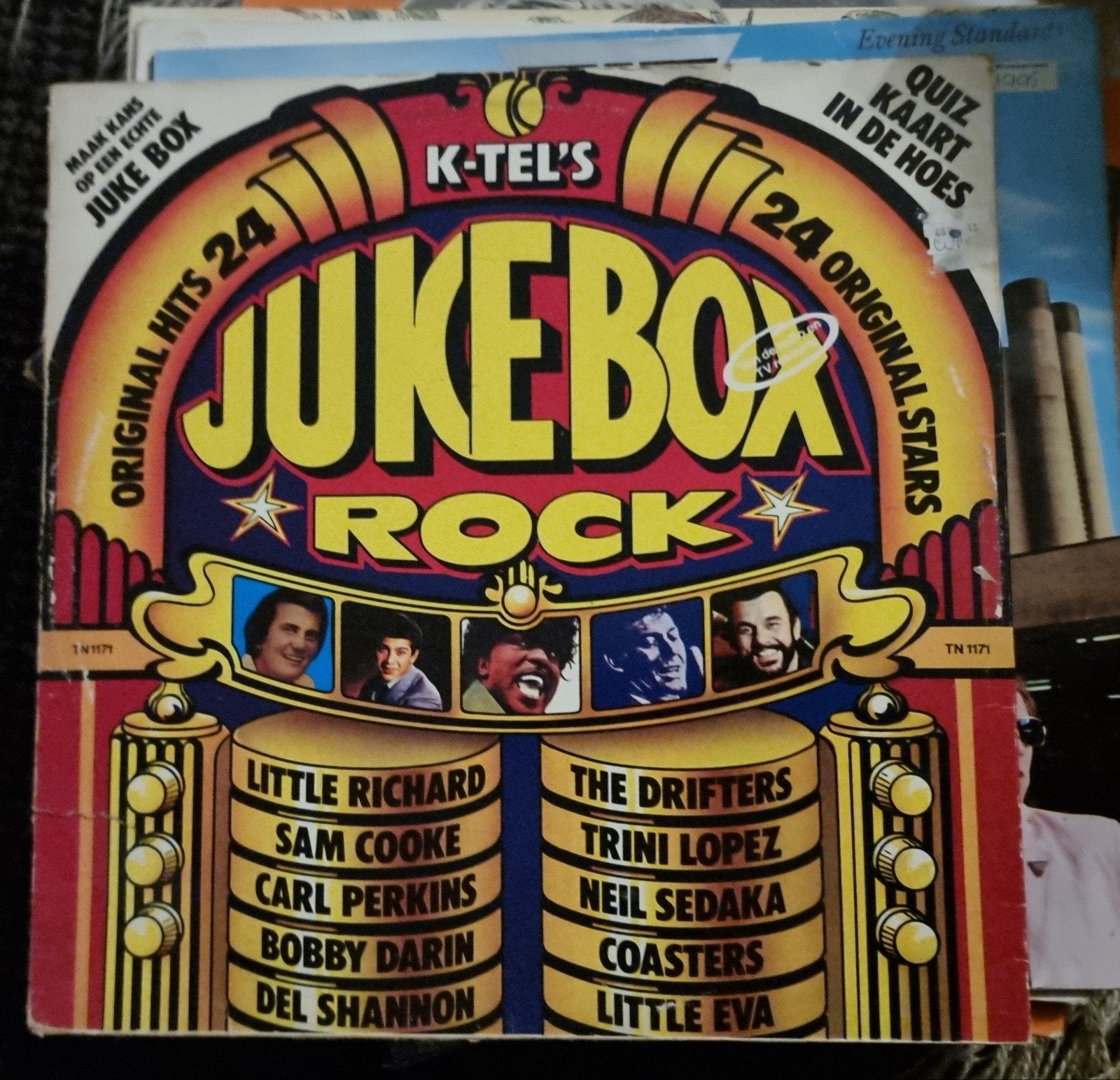 K-Tel's Jukebox Rock - 24 Original Hits LP, LP, Gebruikt, Ophalen of Verzenden, Complilatie