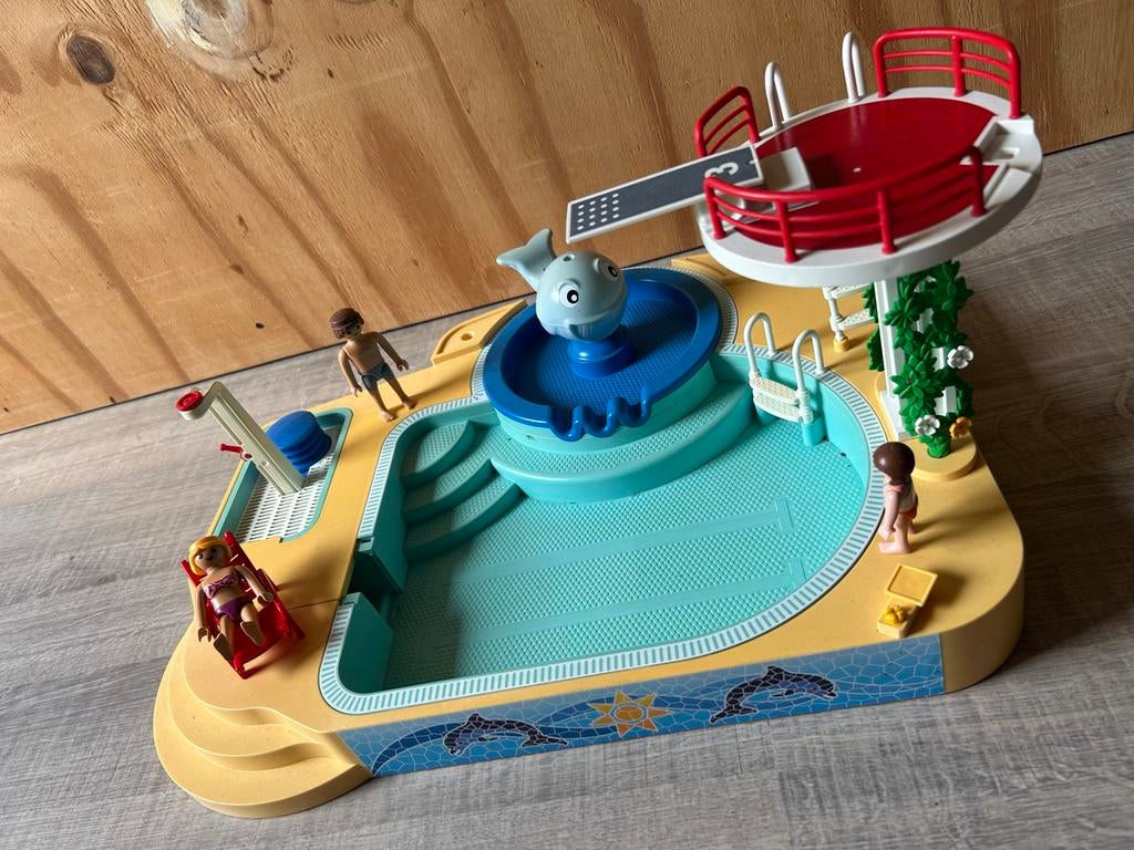 Playmobil 5433 Zwembad met Duikplank en Walvisfontein, Ophalen, Gebruikt